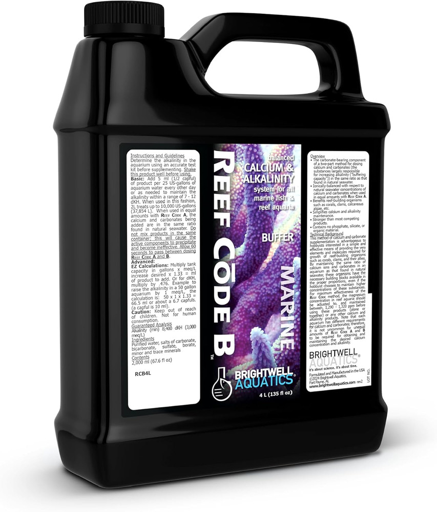 - Reef Code B - Balanced Calcium & Alkalinity System Water Conditioner - for All
