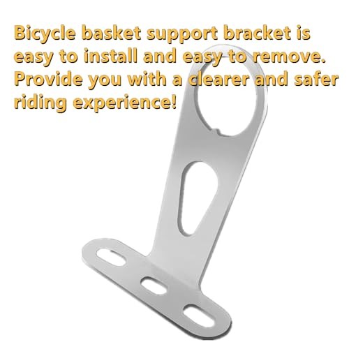 Bicycle Basket Support Bracket for Bicycle, 2 Pcs Frame Bicycle Basket Front