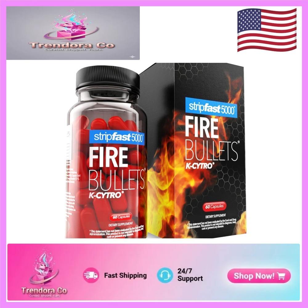 Fire Bullets Energy Booster Capsules - Unflavored 60 Count for Active Lifestyles