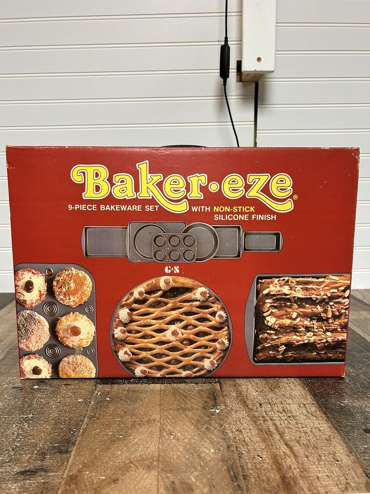 Baker•eze 9 Piece Non-Stick Bakeware Set New In Box