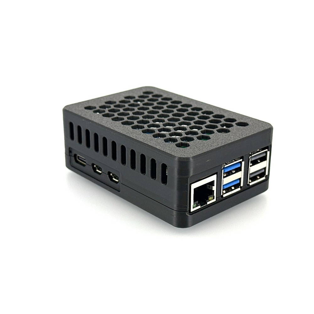 Raspberry Pi 5 Case for Official Raspberry Pi M.2 Hat+, Custom 3D-Printed
