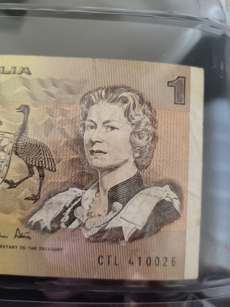 AUSTRALIAN $1 ONE DOLLAR BANK NOTE CTL 410026