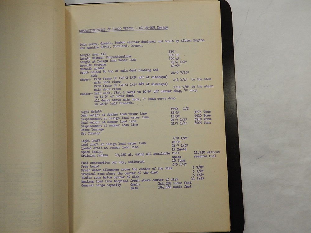 WWII, 13th Naval District, Port Director, Cargo Planning Division, Documentation