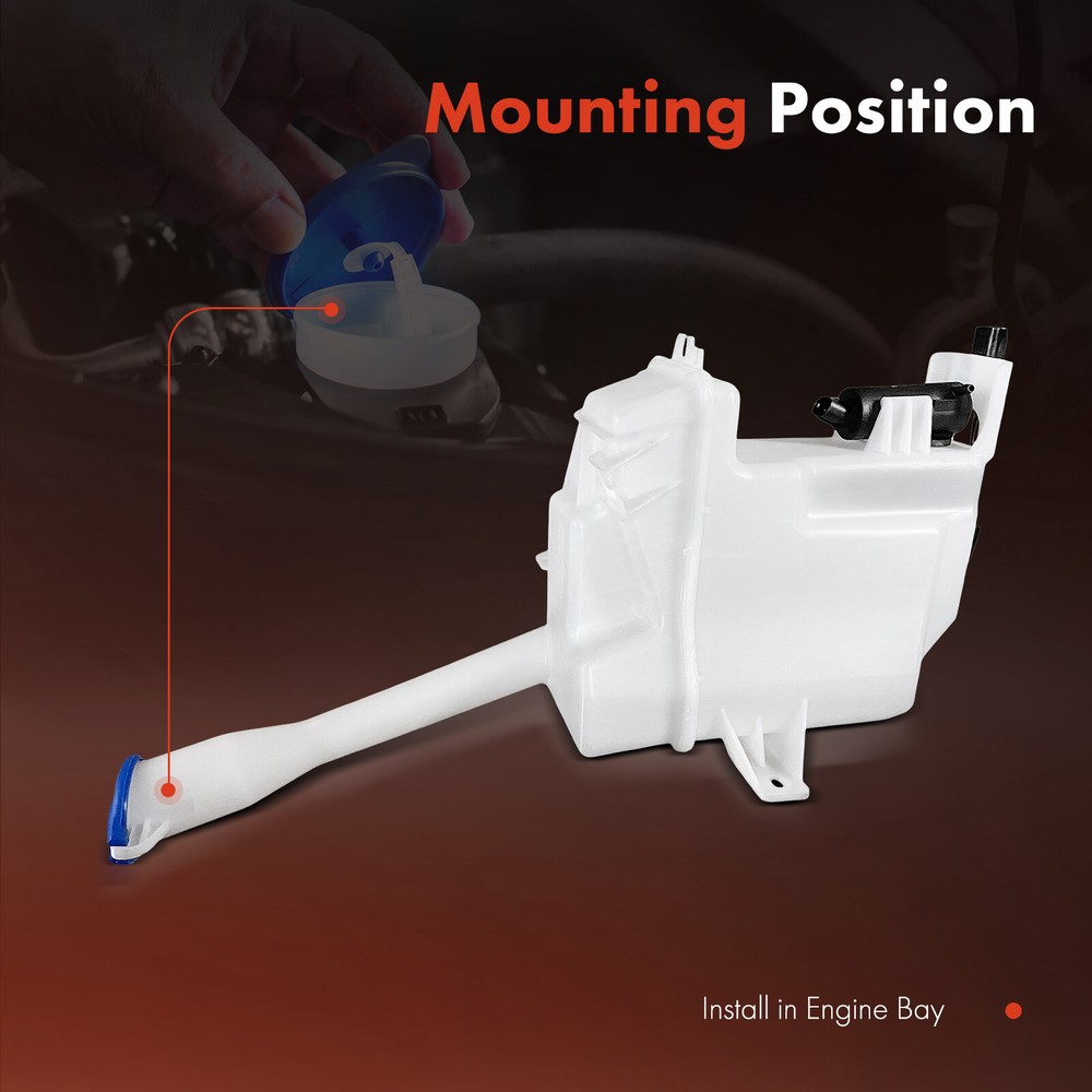 Windshield Washer Reservoir with Cap & Pump & Sensor for Kia Optima 2017-2020