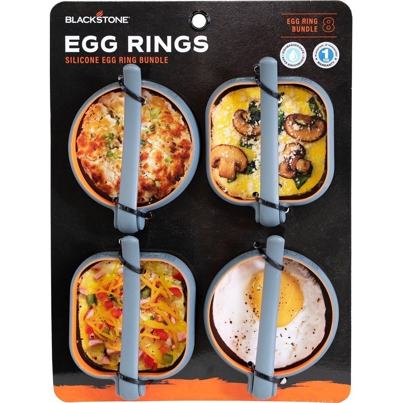 8 Pack Silicone Egg Rings Set Circle Square Nonstick Kitchen Cooking Tool New