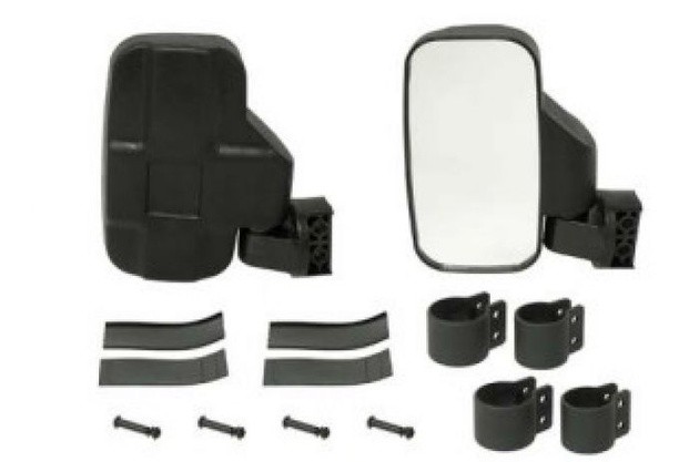 Bronco Universal Clamp-On UTV Rectangular Side View Mirrors 7.3"H x 3.75"W