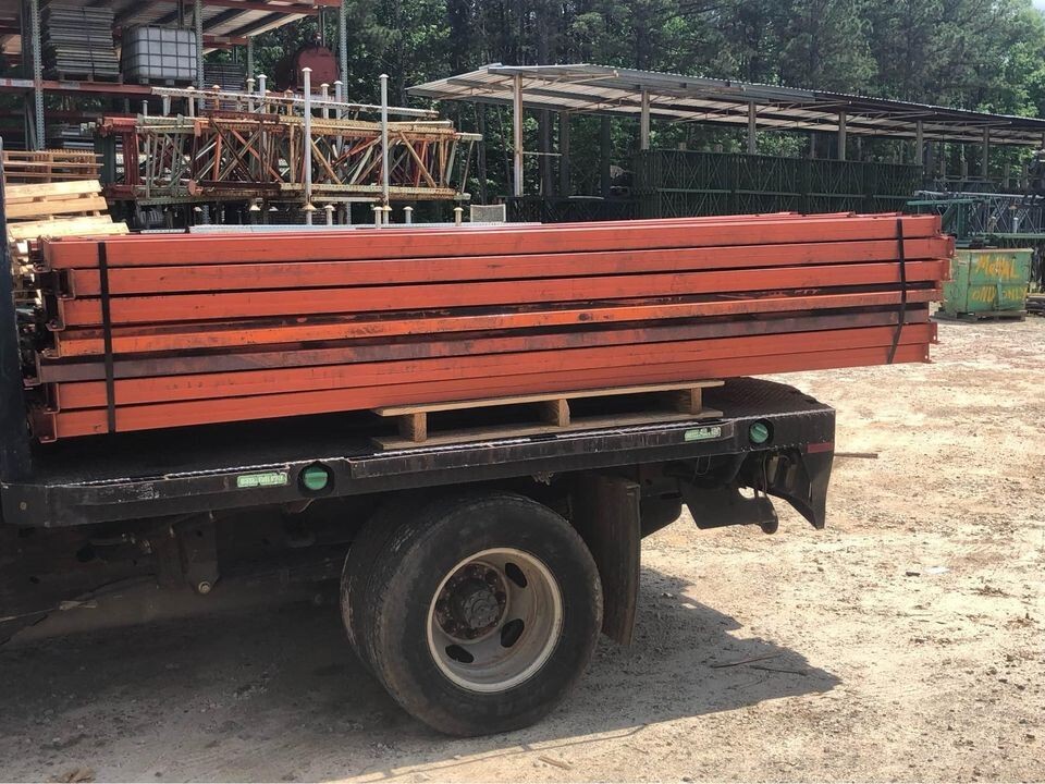 Used 120”x4 7/8 Teardrop Pallet Racking Beams