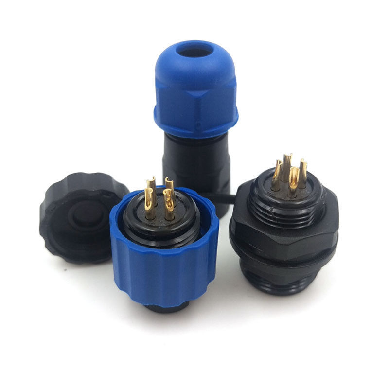 SD13 5A 4Pin Panel Mount Waterproof Cable Connector IP68 Aviation Plug Socket