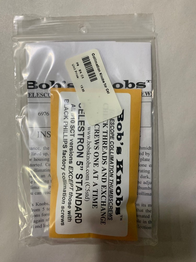 Bob's Knobs NexStar 5 No-Tool Optics Kit - Pointer Attachment Knobs (BK C5KIT)