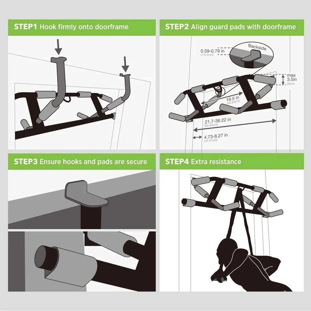 Versatile Foldable Pull Up Bar with Ergonomic Handle - Designed for All Workouts