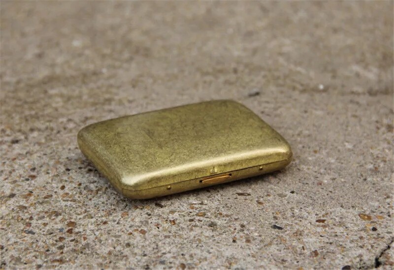 High Grade Collectable Vintage Solid brass / copper cigarette case holder