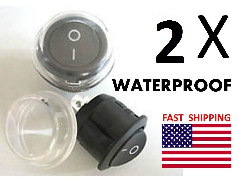2 pcs. OUTDOOR -- Switch -- SPST Universal 12v DC or AC  - 2 wire HOVERCRAFT