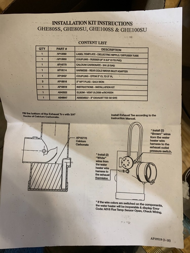 Rheem GHE100SS-250A Commercial Low NOx Gas Water Heater 100-Gal 120V 250,000BtuH
