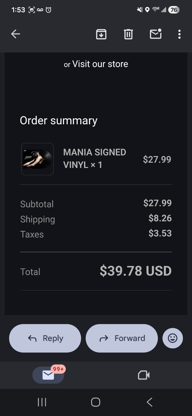 Sofaygo Signed Mania Vinyl Sold Out On Website
