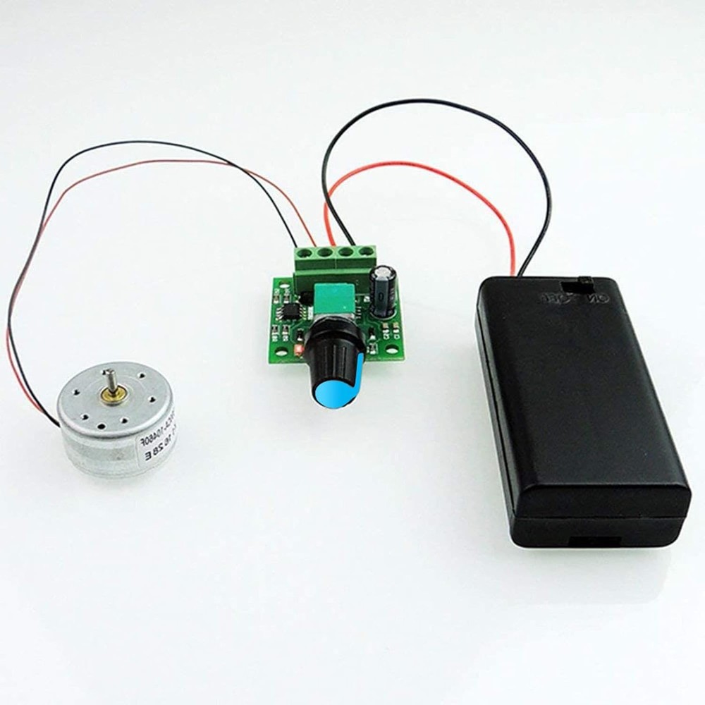 Mini PWM DC Motor Speed Controller 1.8V-12V 2A - Adjustable & Compact