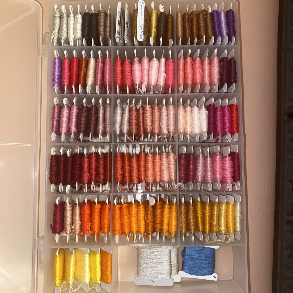 Embroidery Floss Lot. Numbered Organised Case. 100+