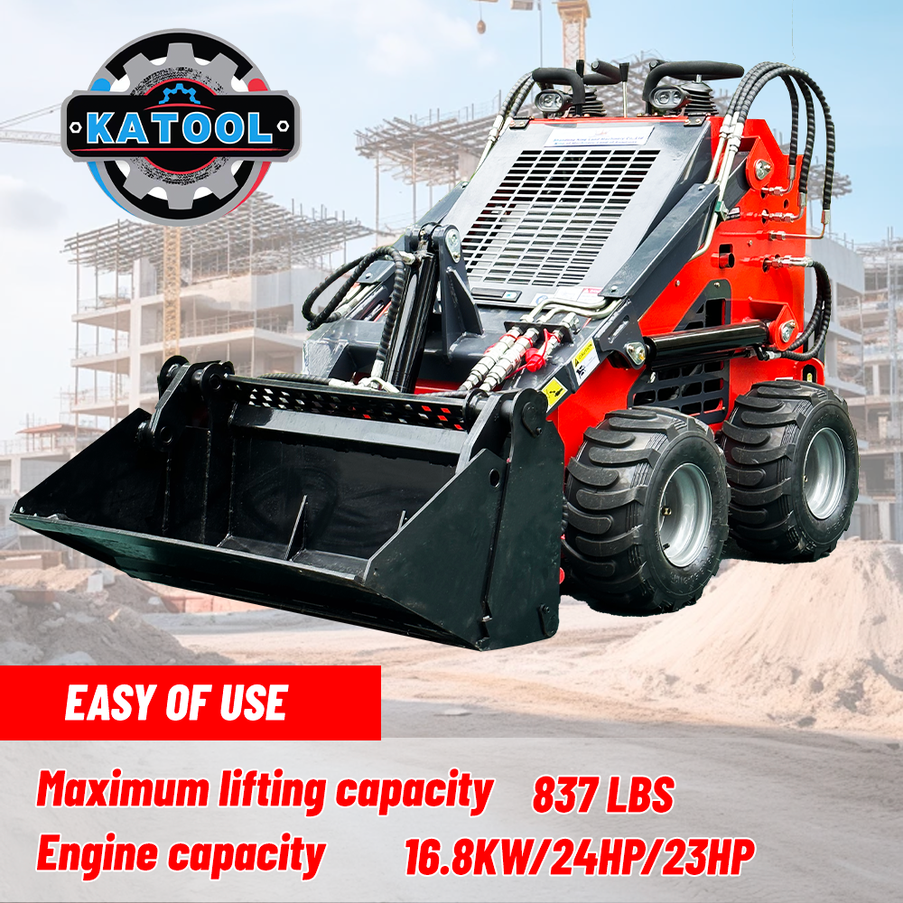 Motooltech Mini Skid Steer Track Loader 23 HP RATO Engine EPA Electric Start