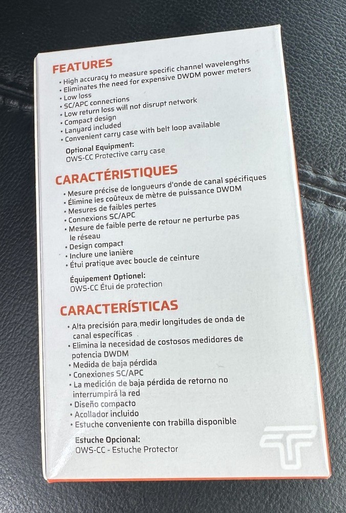 TEMPO COMMUNICATIONS OPTICAL WAVE SPLITTERS