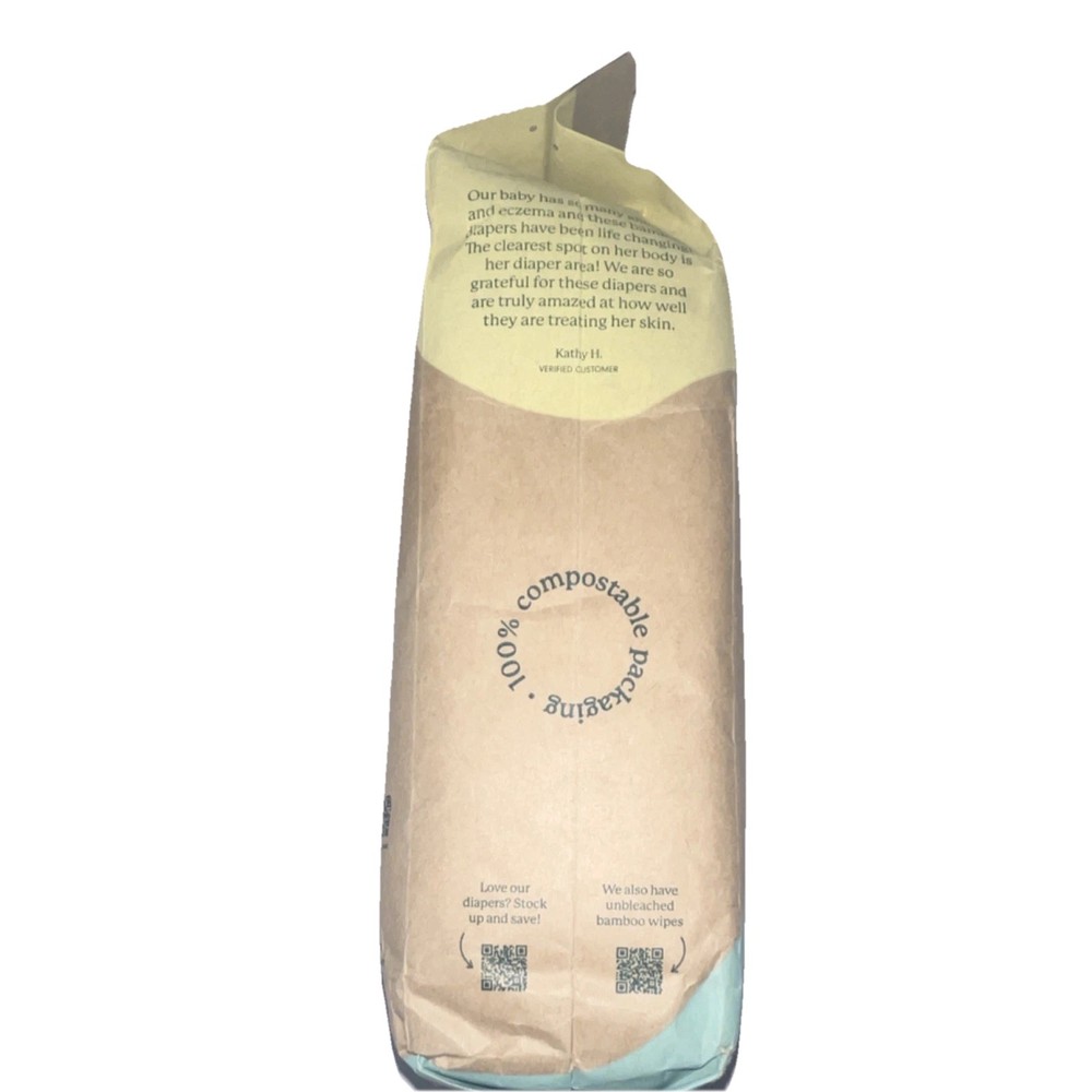 EcoPeaCo Bamboo Diapers Size 5 Trial Pack 7 Count for Sensitive Skin