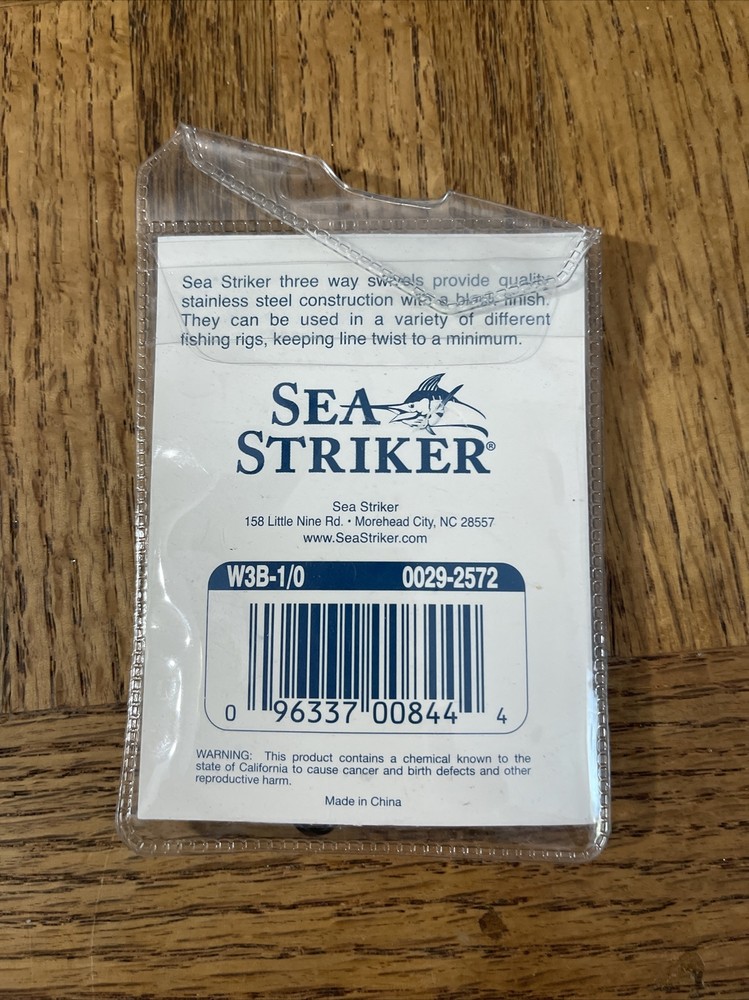 Sea Striker Three Way Swivel Size 1/0