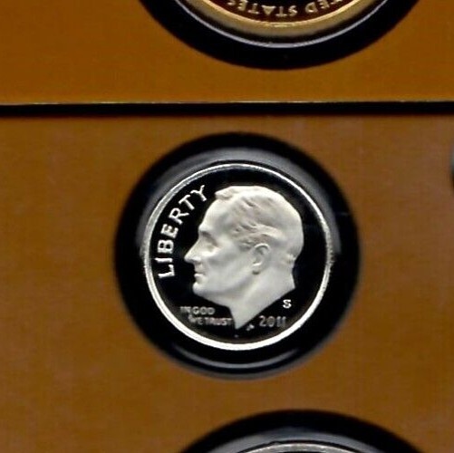 2011 S ROOSEVELT DIME CLAD Proof From Proof Set