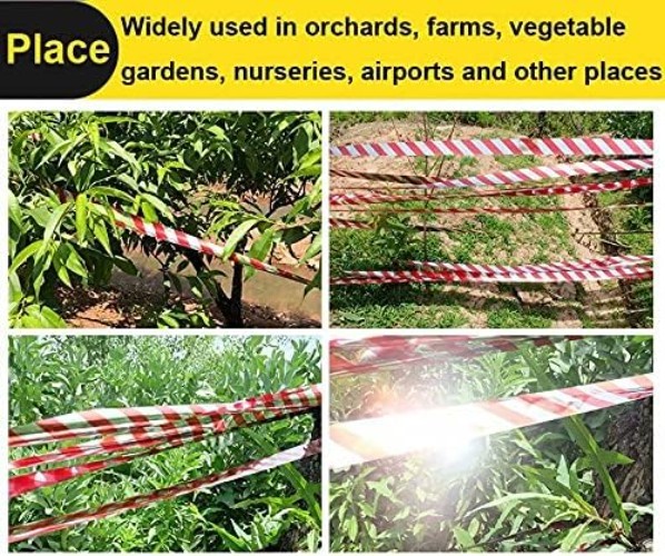 Eco-Friendly 1'' Red Reflective Bird Scare Tape - Durable, Non-Adhesive Solution