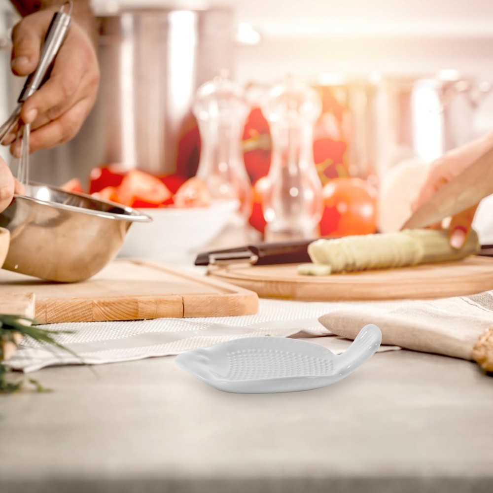 Ceramic Ginger Grater Plate Multi-Function Garlic Grater Kitchen Gadget Grind...