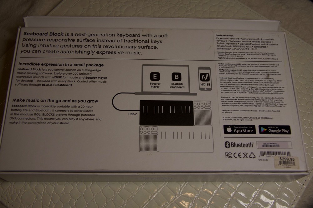 ROLI Seaboard Block Key Expressive MIDI Keyboard Controller Black READ DESCRIPTI