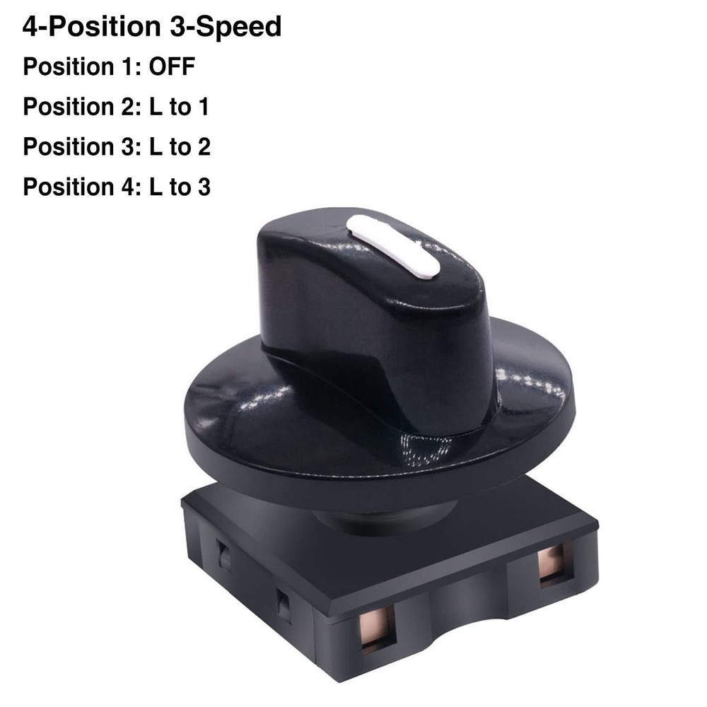 Durable Rotary Switch with Flame Retardant Shell for Heating Devices, 2 Pack