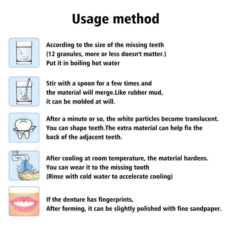 30ml Reusable Thermal Forming False Teeth Plastic Dental Glue False Teeth Cover
