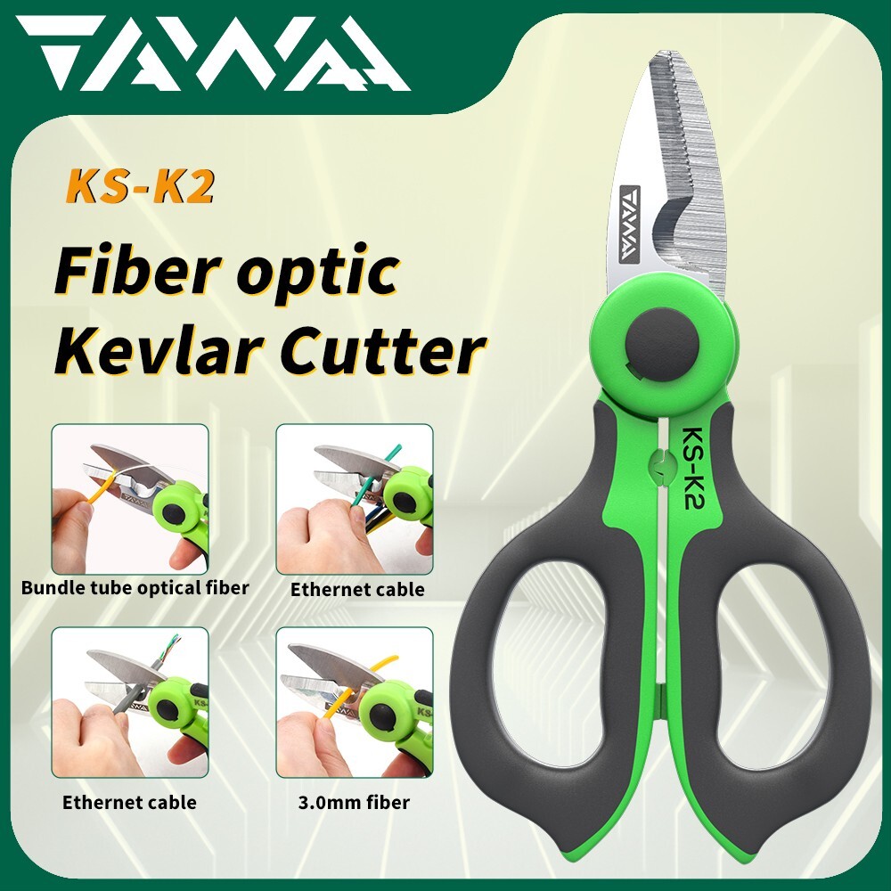 FTTH Fiber Optic Toolkit with Drop Strippping Tool, Coax Cable Stripper ,Cleaner