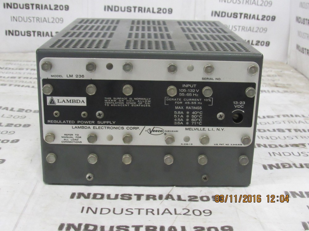 LAMBDA ELECTRIC REGULATED POWER SUPPLY 105-132V USED