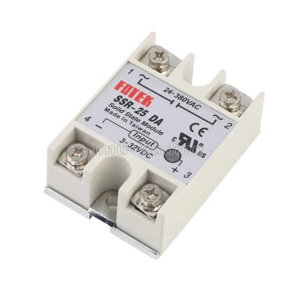 SSR-25DA Solid State Relay Module 25A/250V DC 3-32V Input AC 24-380V Output