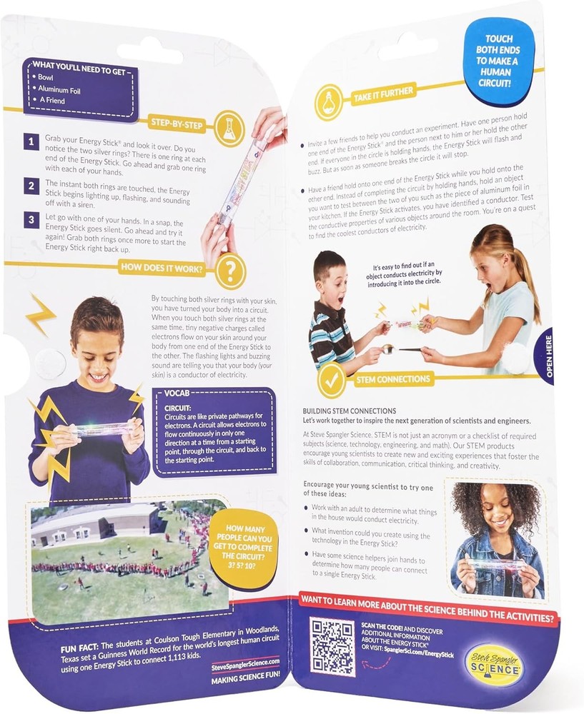 Steve Spangler Science Energy Stick Hands-On STEM Learning Circuit Kit