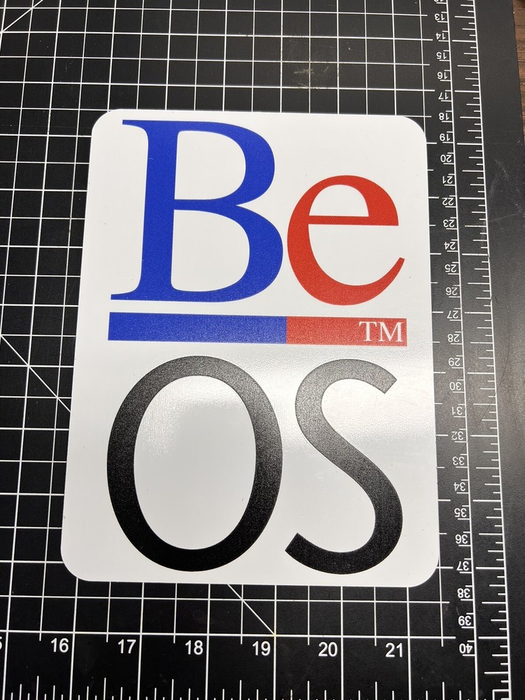 BeOS Computer Logo painted aluminum sign