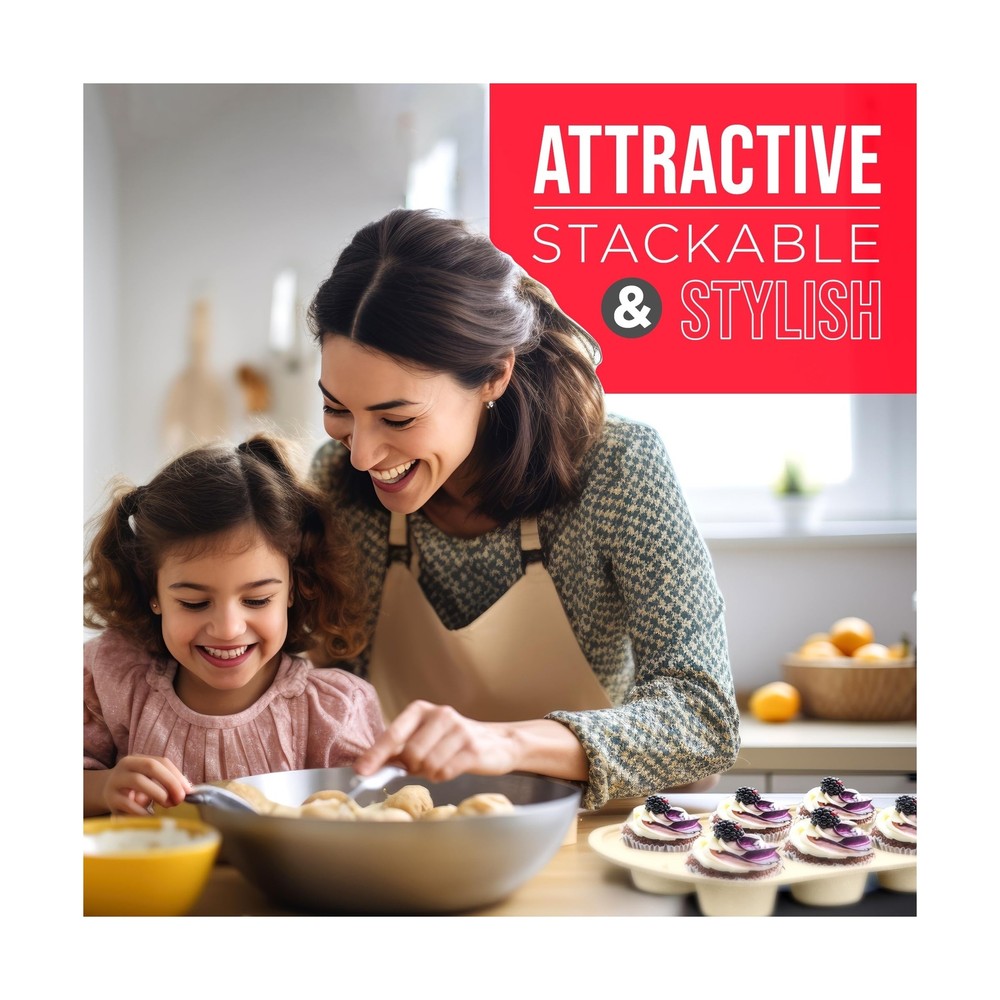 Bakken Swiss - Bakeware Set – 6 Piece – Stackable, Deluxe, Non-Stick