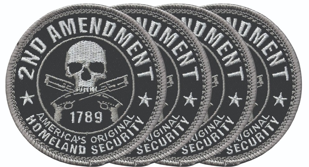 2nd Amendment Patch Iron On (4 Pack)