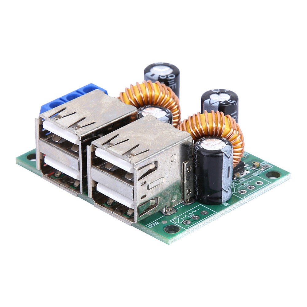 7-40V To 5V 3A 4 USB Interface Car Charger Module Step Down Board♡