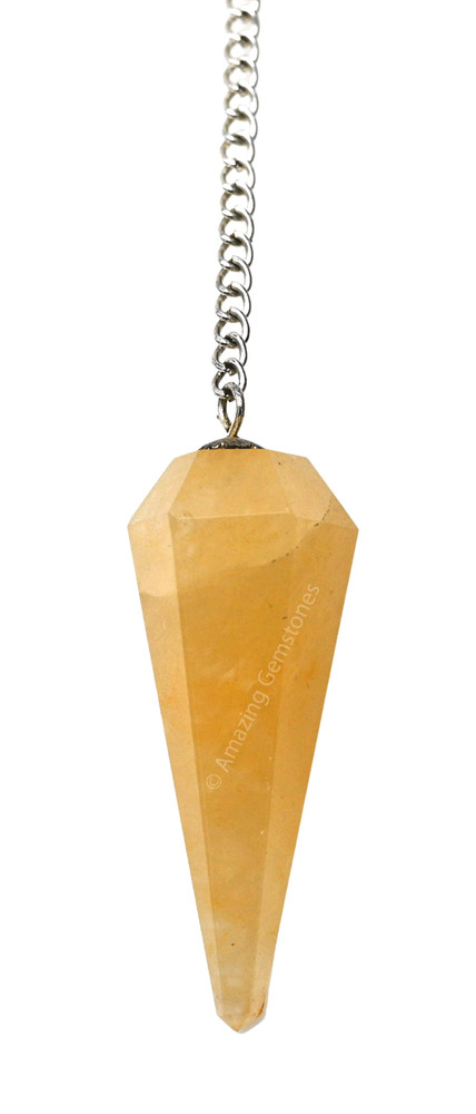 Yellow Aventurine Dowsing Crystal Pendulum