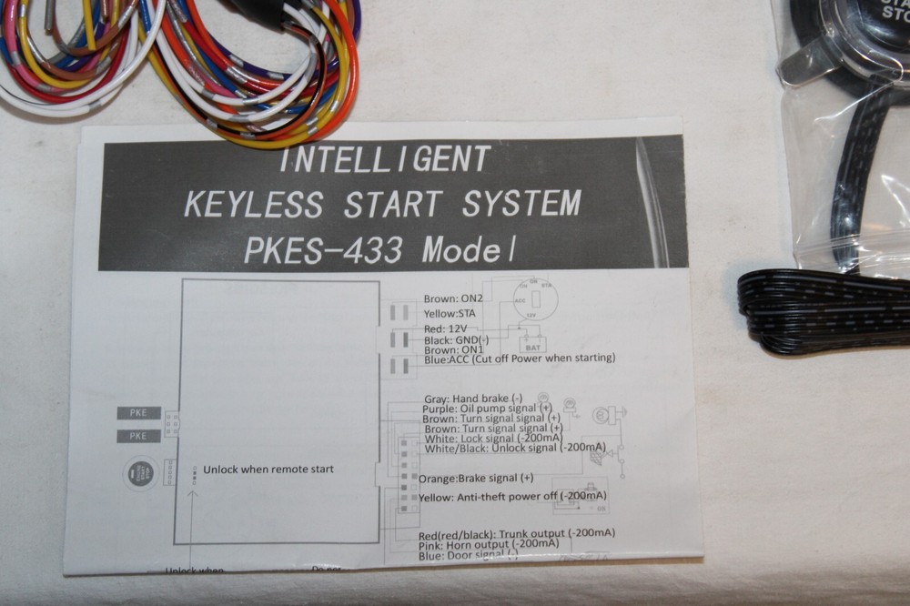NOS Intelligent Remote-Control Engine Start Keyless Mobile Alarm System PKES-433