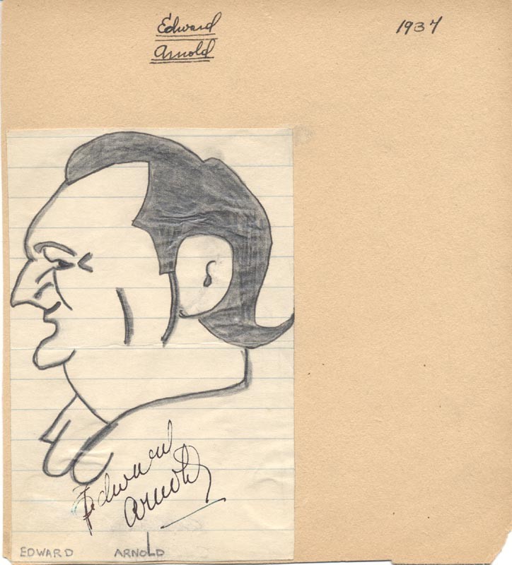 EDWARD ARNOLD - CARICATURE SIGNED CIRCA 1937