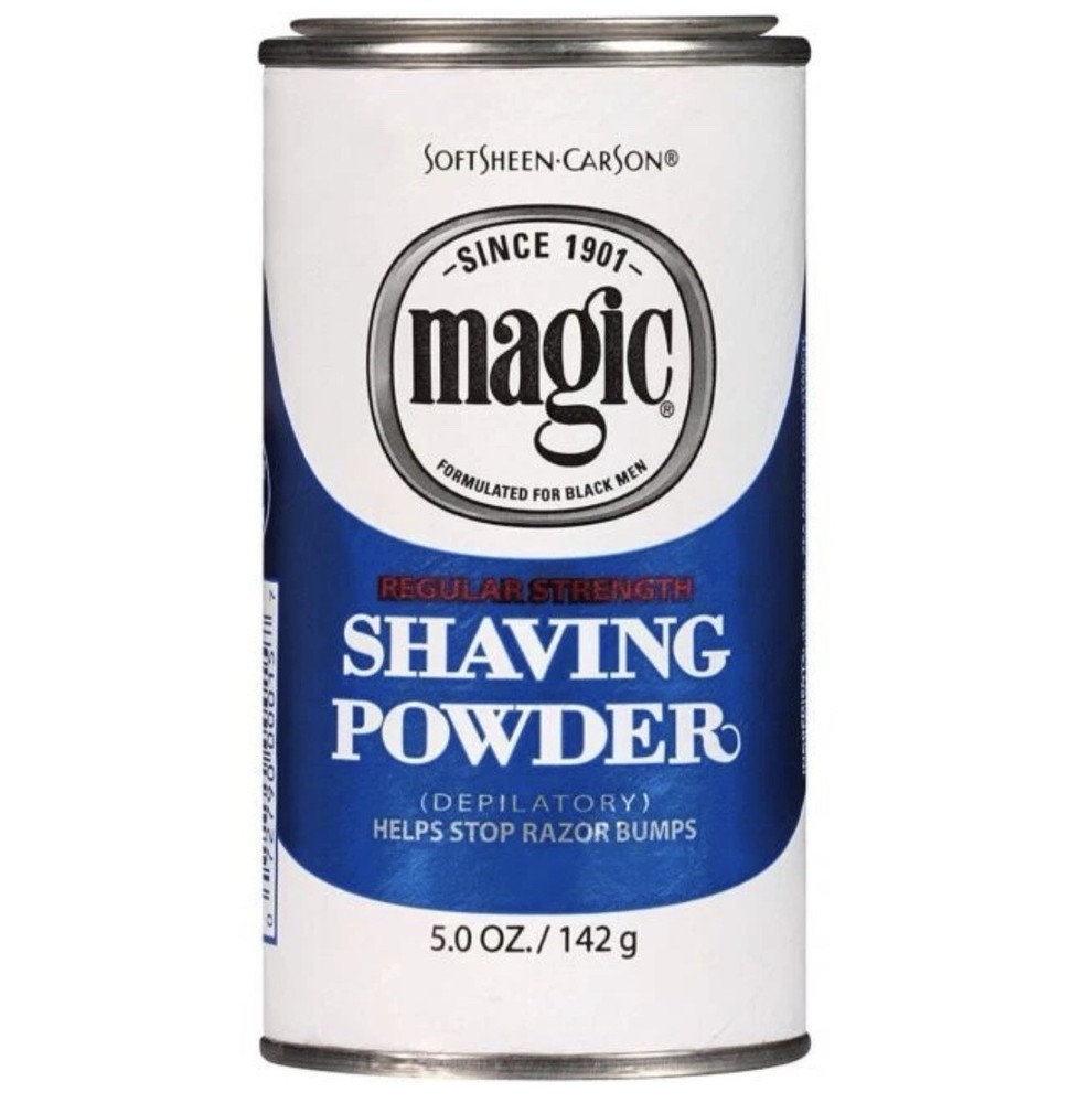 4 SoftSheen Carson Magic Razorless Shaving Powder Regular Strength 5 oz Blue Can