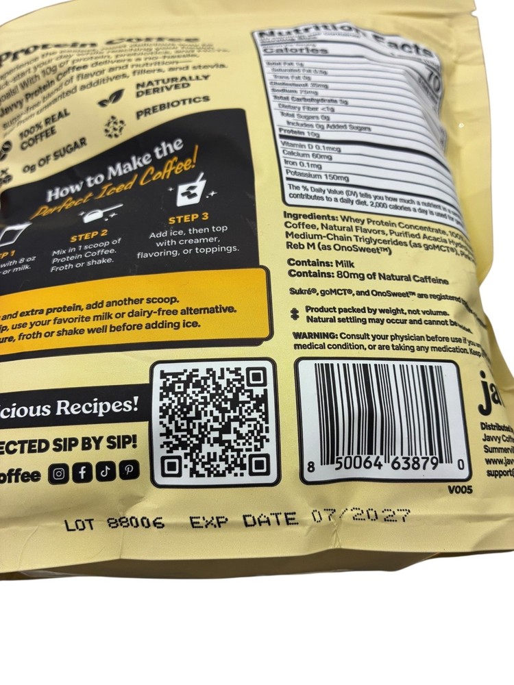 Javvy Protein Coffee 12.7oz with Prebiotics