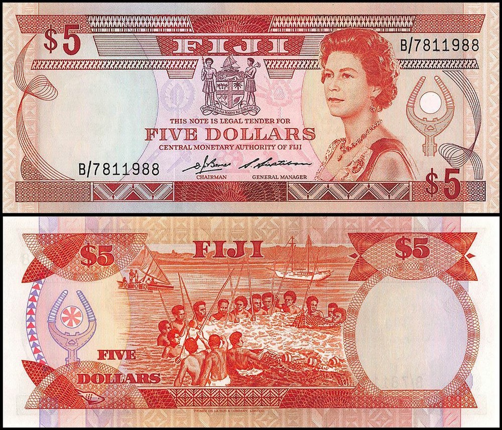 Fiji 5 Dollars, 1986 ND, P-83a, UNC