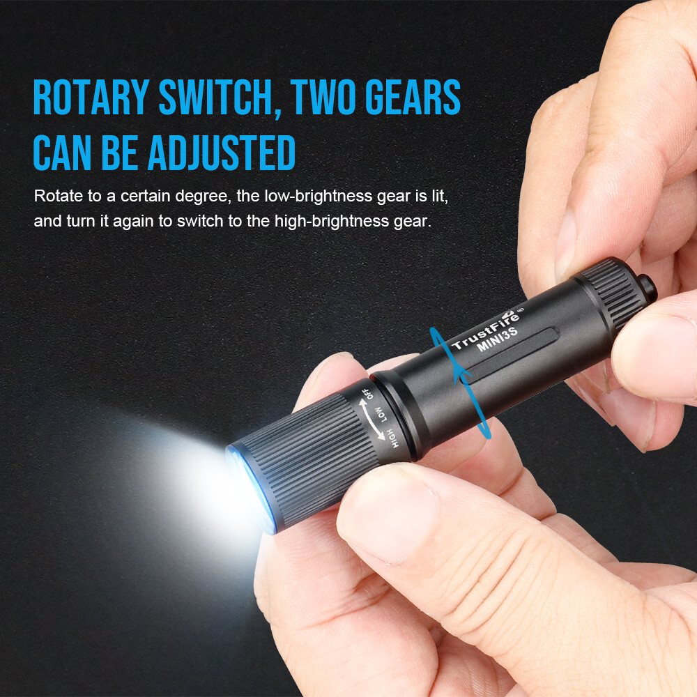 Trustfire MINI3S Keychain Flashlight 235Lumen Rechargeable EDC MINI Flashlight