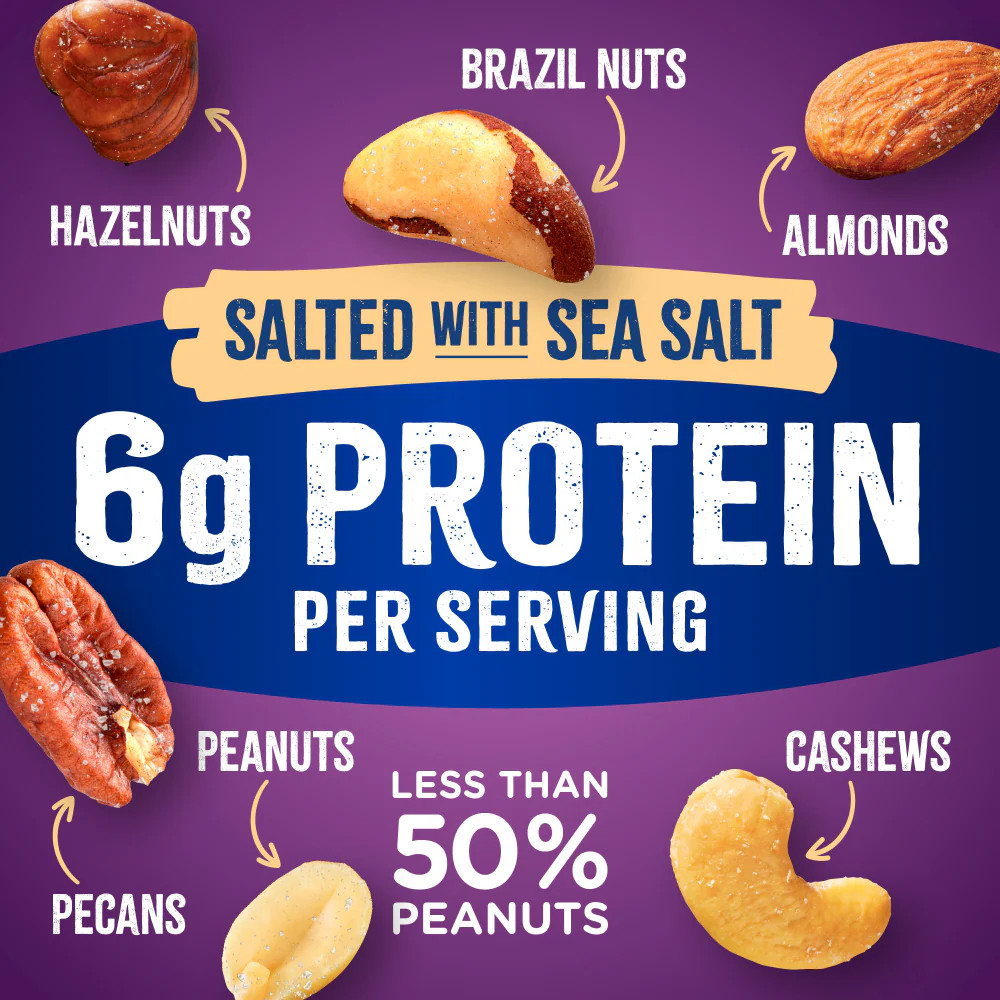 KG Less Than 50% Peanuts Salted Mixed Nuts 32 oz - 3 Pack