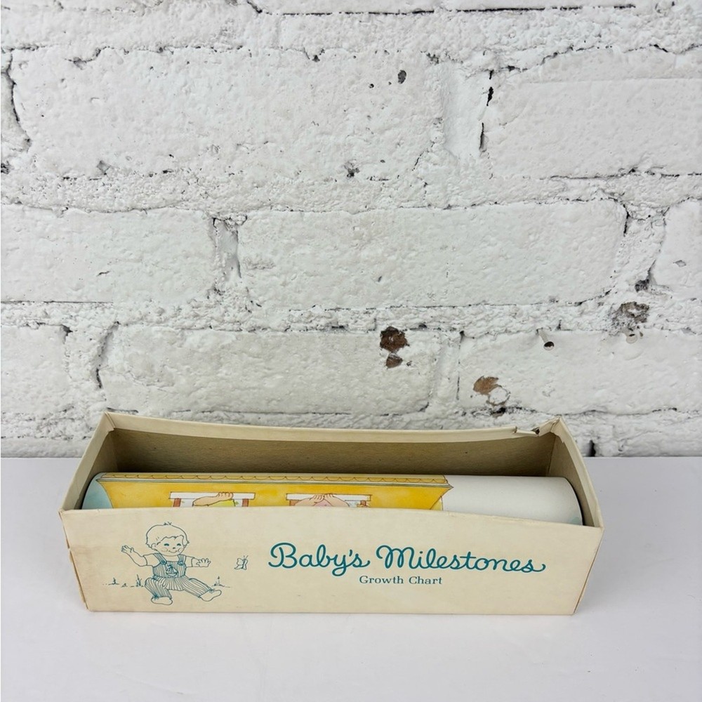 Vintage Baby’s Milestones Growth Chart Keepsake