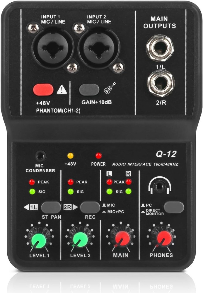 USB Audio Interface for PC,Interface for Recording Music Computer Recording A...