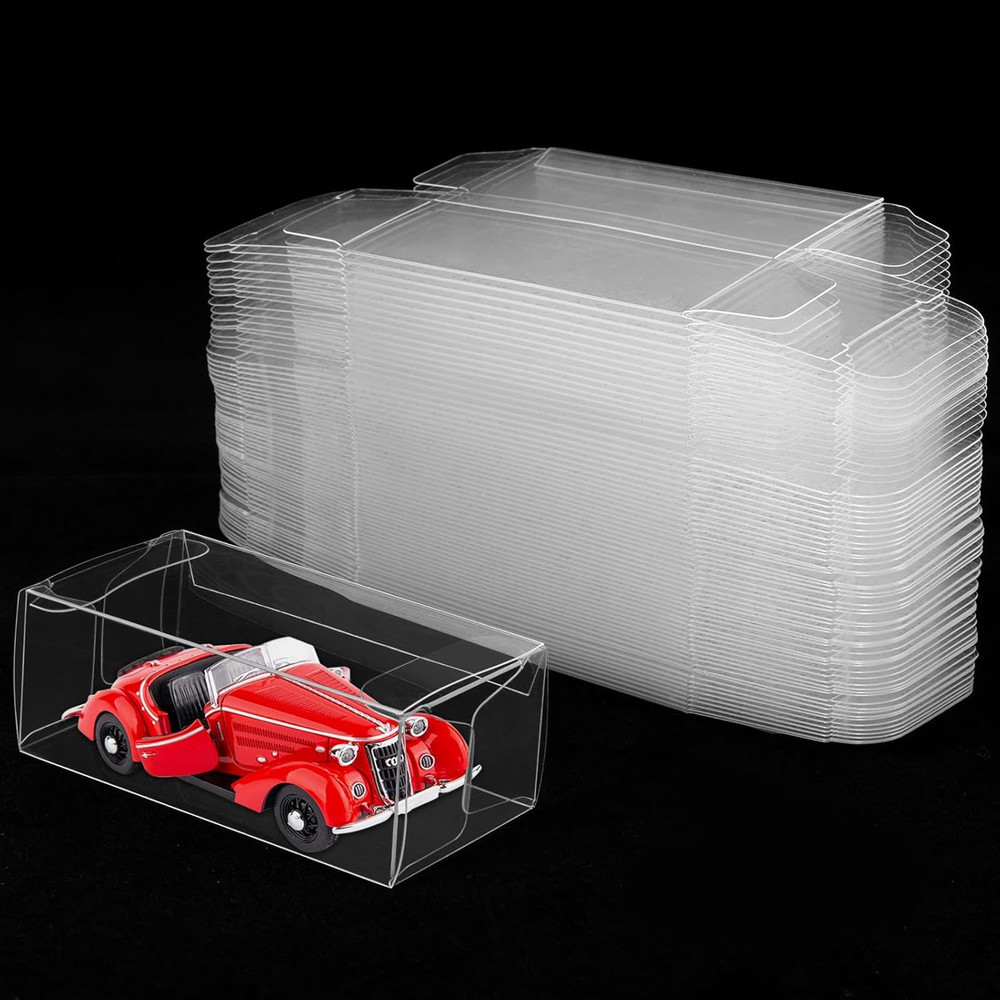 120 PCS 1/64 Display Case for Model Car,Clear Display Case,Storage Display Case,