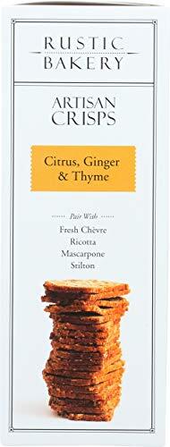 Rustic Bakery Citrus Ginger Thyme Crisps 5 Ounce Artisan Crackers